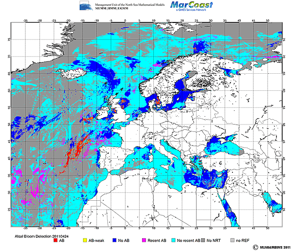 Algal Bloom detection map